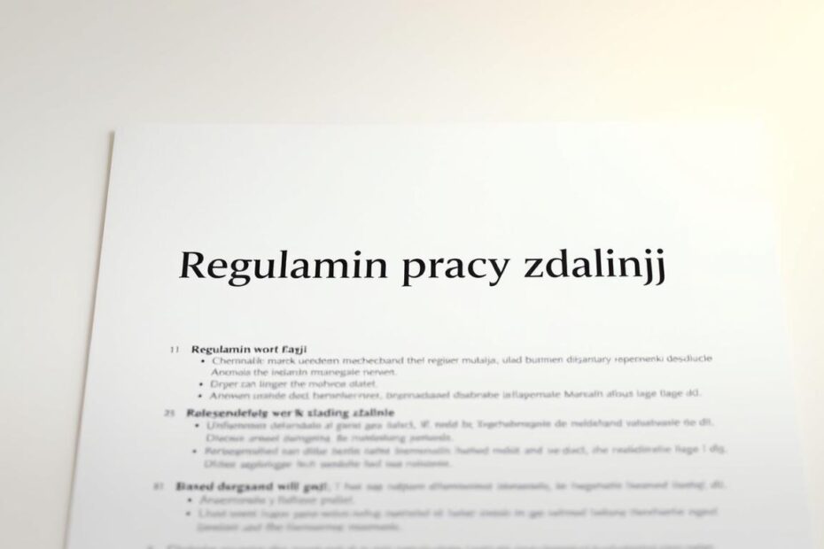Czy regulamin pracy zdalnej jest obowiązkowy