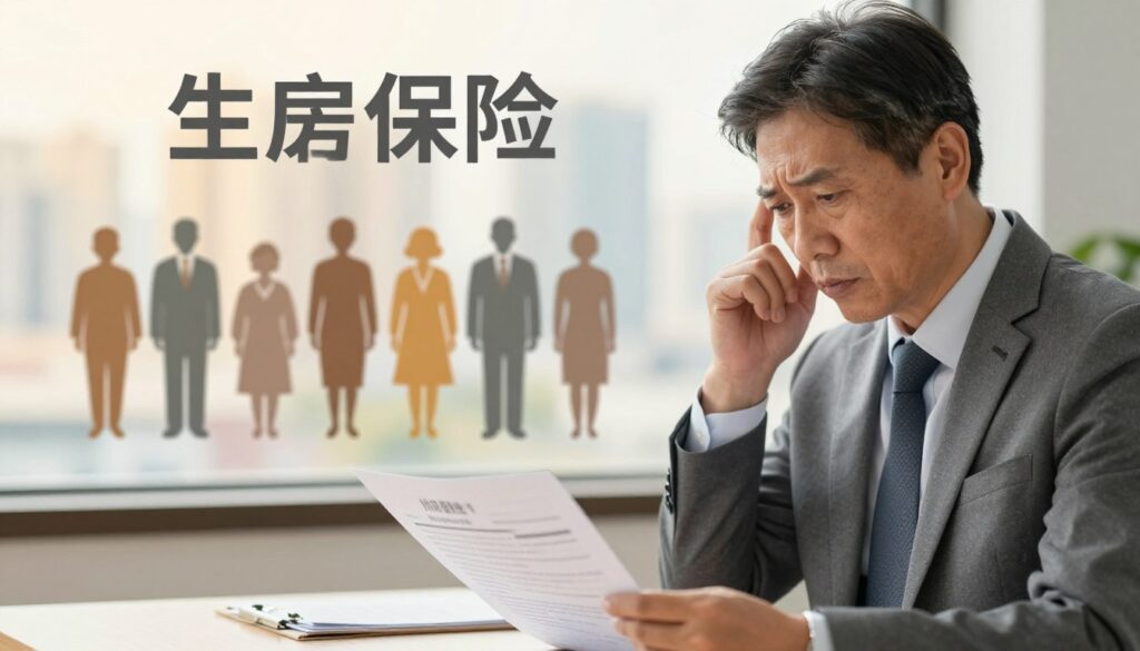 A thoughtful and visually engaging image illustrating life insurance, focusing on age as a critical factor influencing premium costs. In the foreground, depict a professional-looking middle-aged person, dressed in business attire, reviewing health and financial documents with a concerned expression. In the middle ground, show a variety of age groups represented by stylized silhouettes or icons, symbolizing the correlation between age and insurance rates. The background features a soft-focus cityscape, alluding to aspects of modern life and insurance. Use warm, inviting lighting to create a sense of trust and reliability, emphasizing a calm and serious mood. The composition should be clear, informative, and professional, without any distracting text or symbols. A thoughtful and visually engaging image illustrating life insurance, focusing on age as a critical factor influencing premium costs. In the foreground, depict a professional-looking middle-aged person, dressed in business attire, reviewing health and financial documents with a concerned expression. In the middle ground, show a variety of age groups represented by stylized silhouettes or icons, symbolizing the correlation between age and insurance rates. The background features a soft-focus cityscape, alluding to aspects of modern life and insurance. Use warm, inviting lighting to create a sense of trust and reliability, emphasizing a calm and serious mood. The composition should be clear, informative, and professional, without any distracting text or symbols.